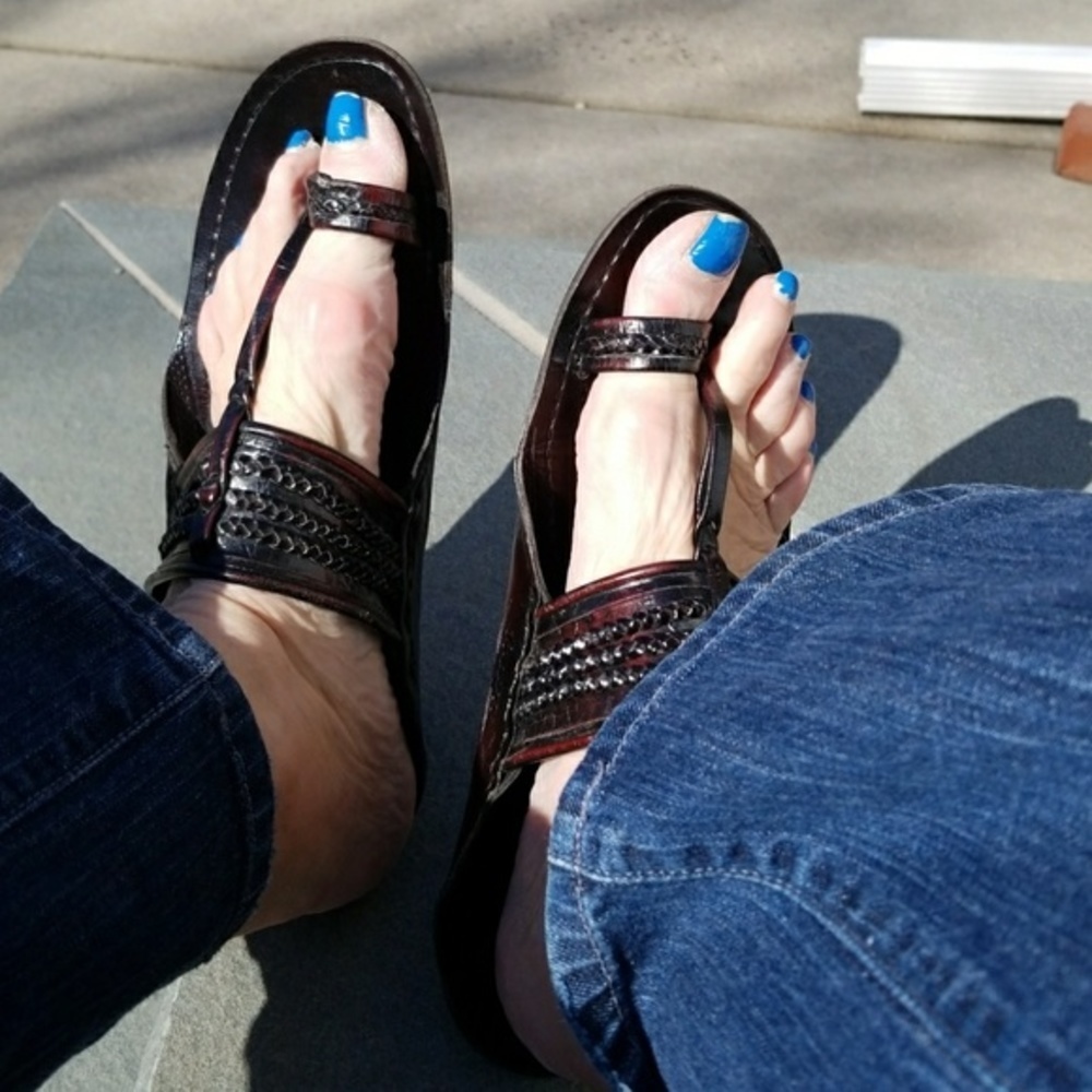 Unisex Bata leather sandals ,men‎ 8 w 10